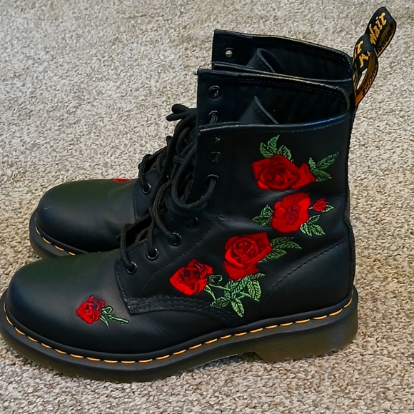 Dr. Martens Shoes - Dr. Martens 1460 Vonda Rose Leather Boots Women's Size 8
